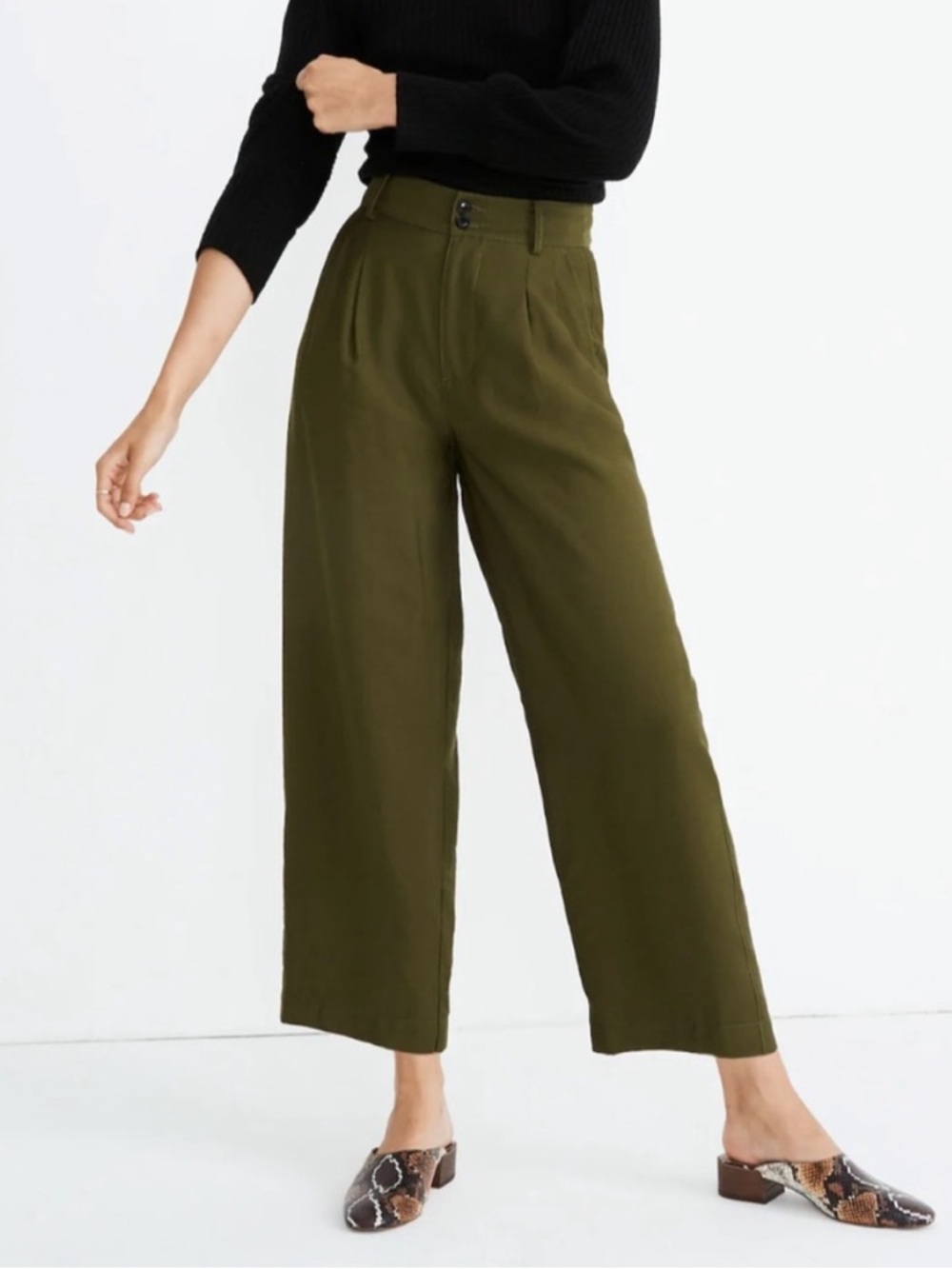 Madewell Drapey Pleated Wide-Leg Pants